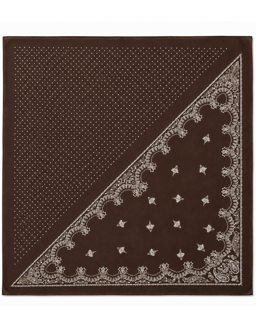 DESTIN Foulard Triangolo in Lana Double-Face Brown