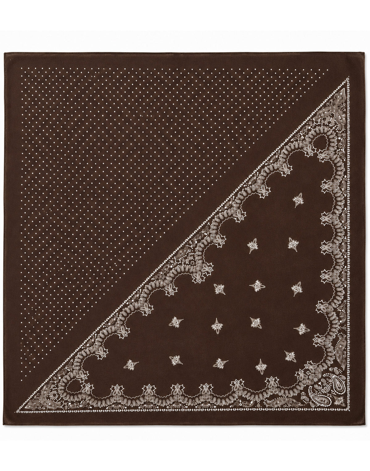 DESTIN Foulard Triangolo in Lana Double-Face Brown
