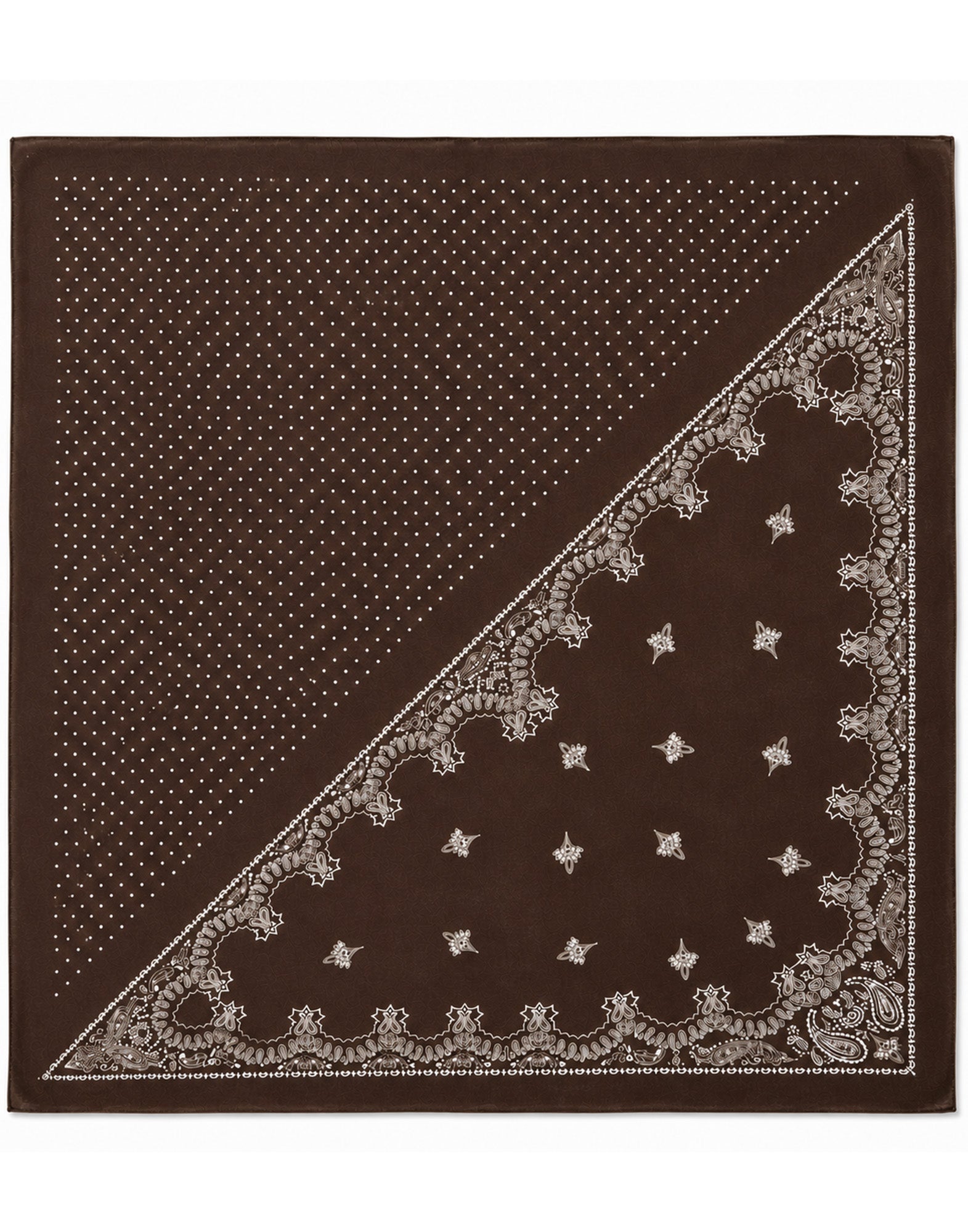DESTIN Foulard Triangolo in Lana Double-Face Brown