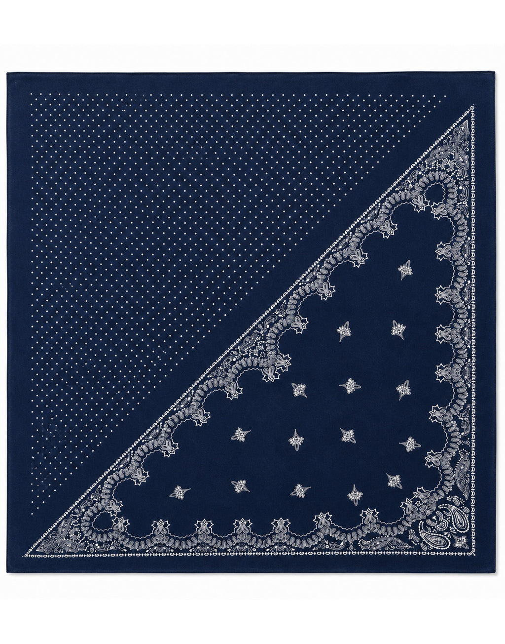 DESTIN Foulard Triangolo in Lana Double-Face Navy