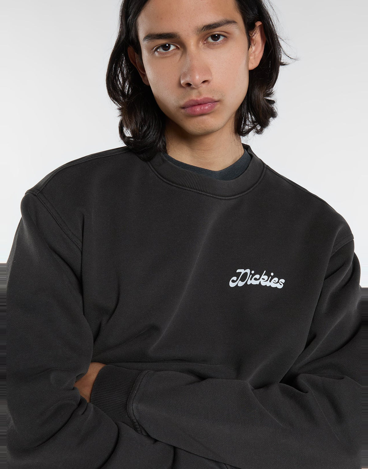 DICKIES Felpa Cornville Girocollo Nero