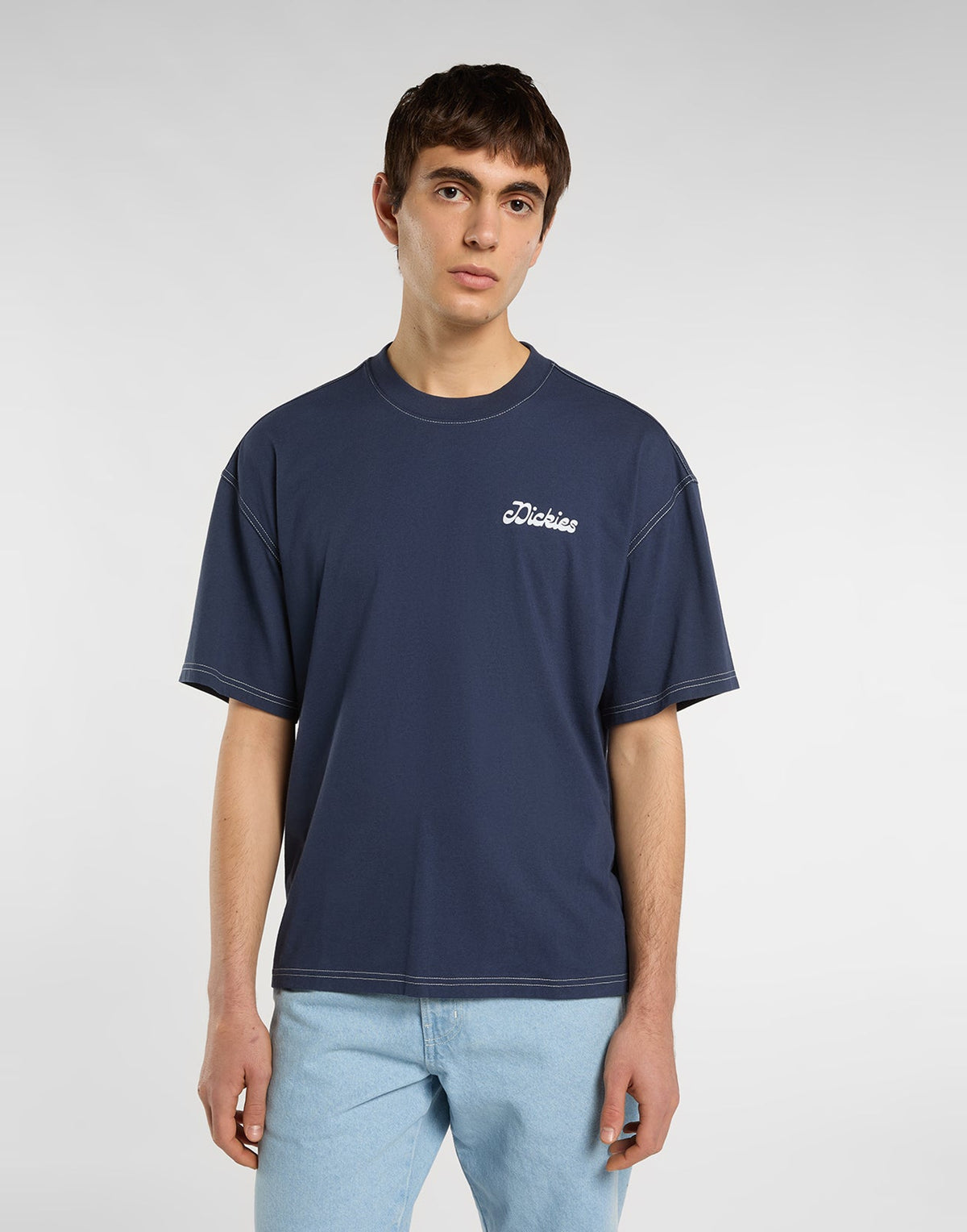 DICKIES T-shirt Cornville con Stampa Navy