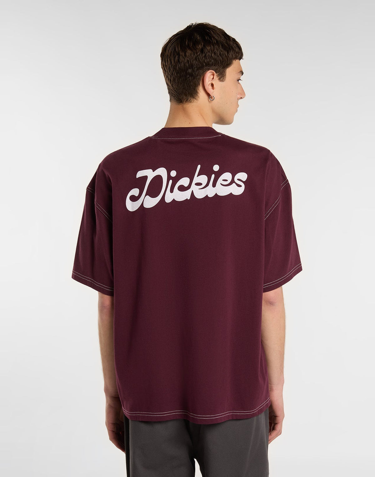DICKIES T-shirt Cornville con Stampa Maroon