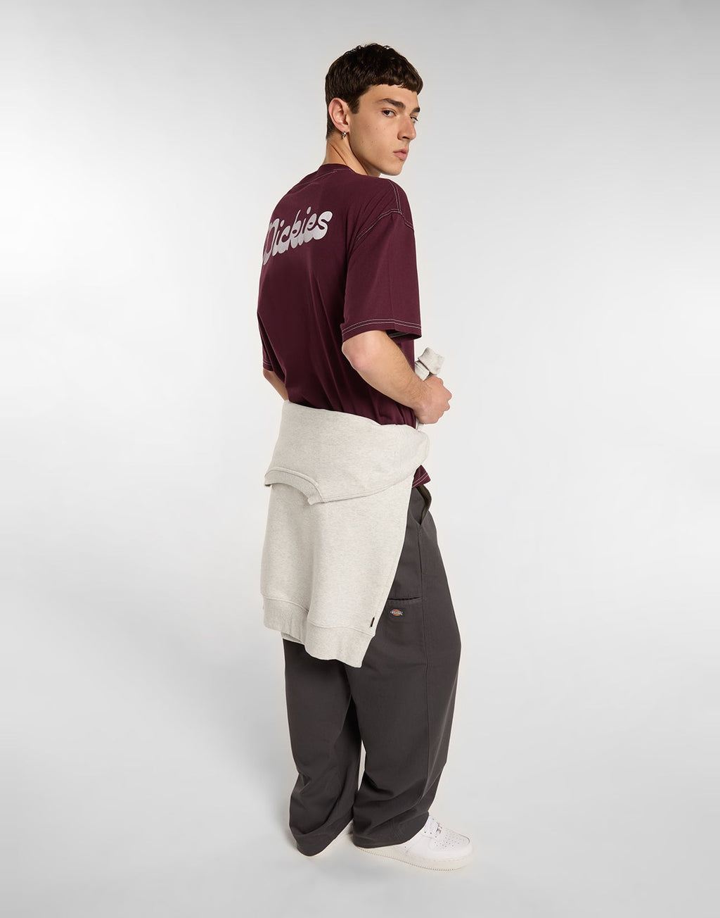 DICKIES T-shirt Cornville con Stampa Maroon