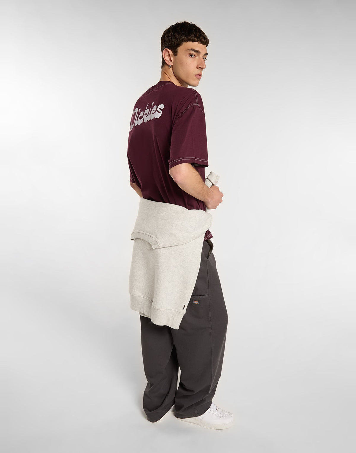 DICKIES T-shirt Cornville con Stampa Maroon