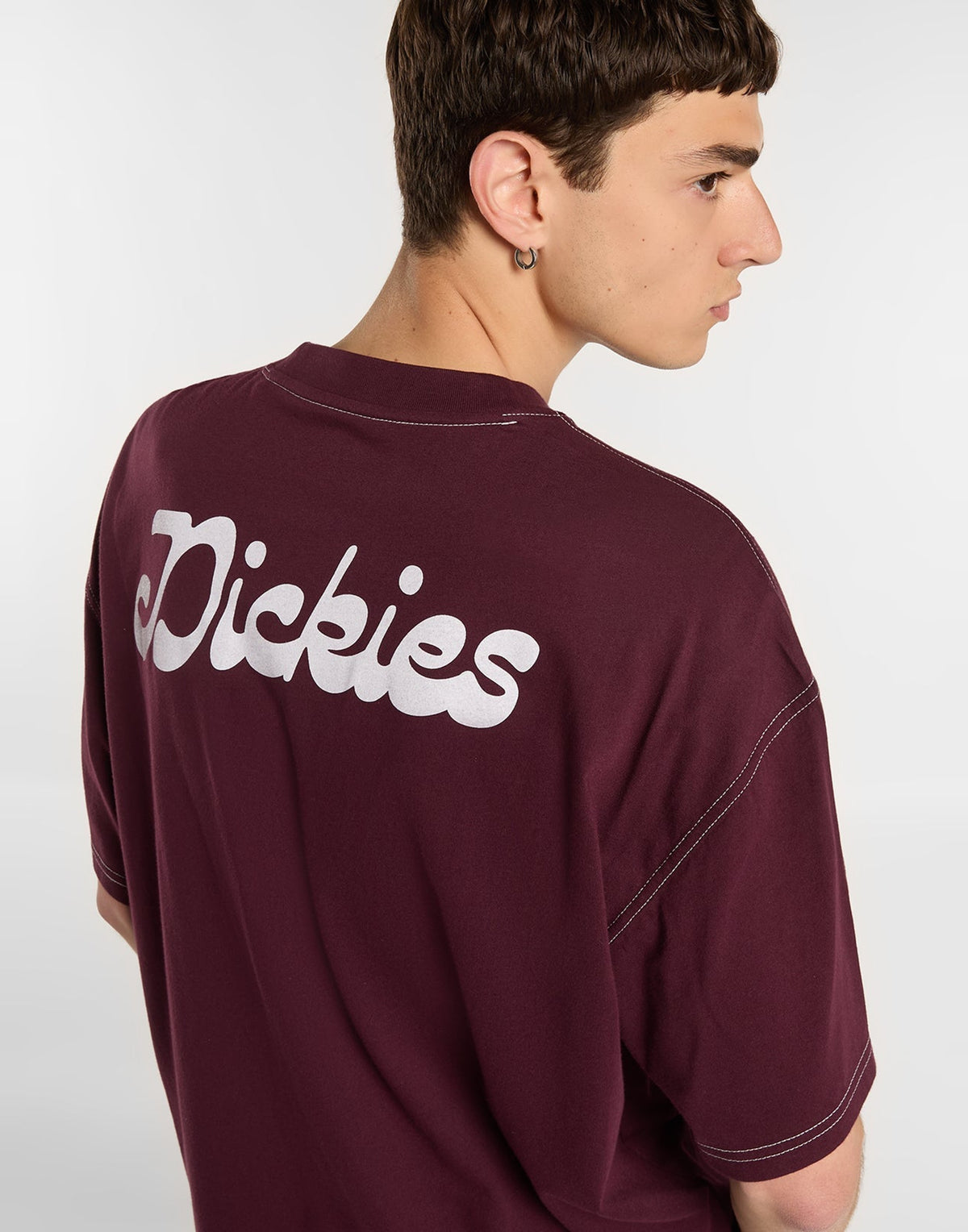DICKIES T-shirt Cornville con Stampa Maroon