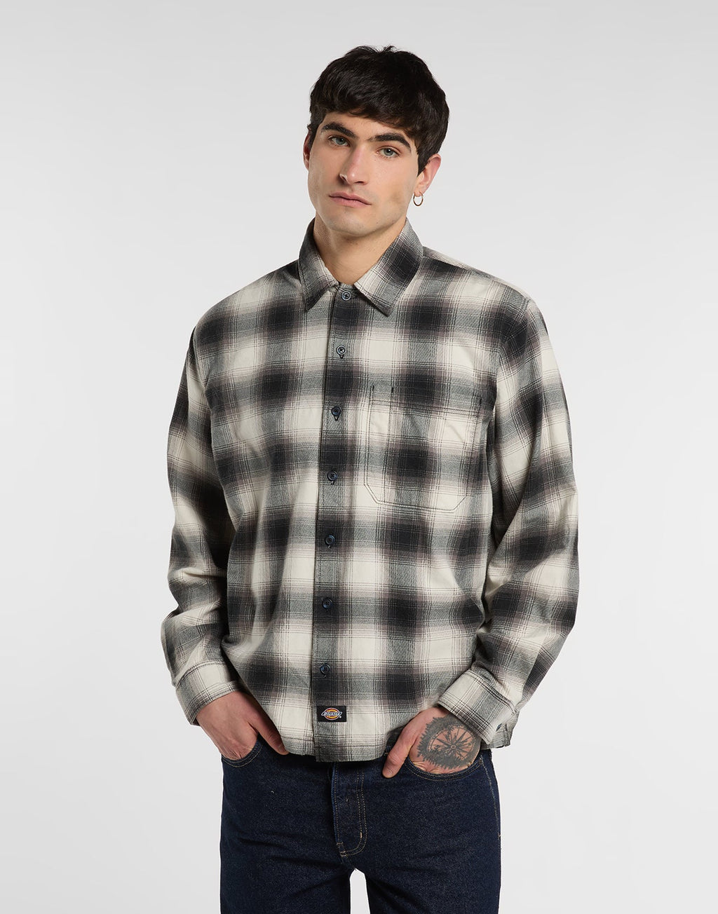 DICKIES Camicia Gulfport in Flanella a Quadri Nero