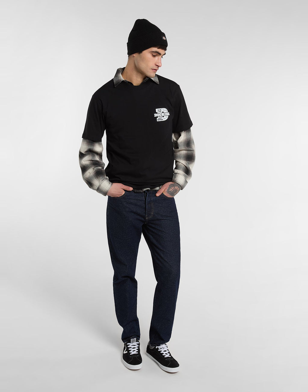 DICKIES Camicia Gulfport in Flanella a Quadri Nero