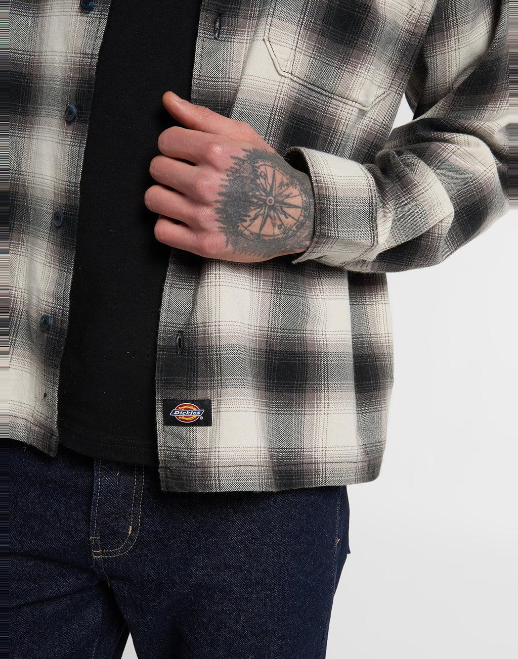 DICKIES Camicia Gulfport in Flanella a Quadri Nero