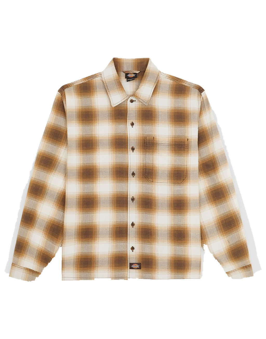 DICKIES Camicia Gulfport in Flanella a Quadri Chocolate Brown