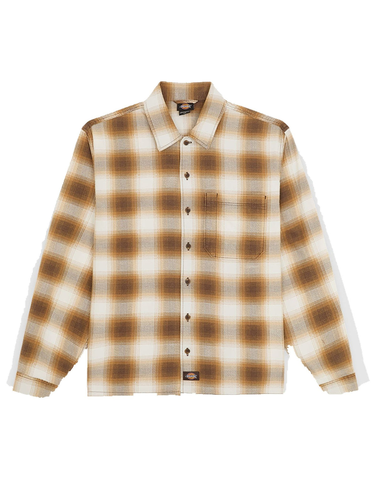 DICKIES Camicia Gulfport in Flanella a Quadri Chocolate Brown