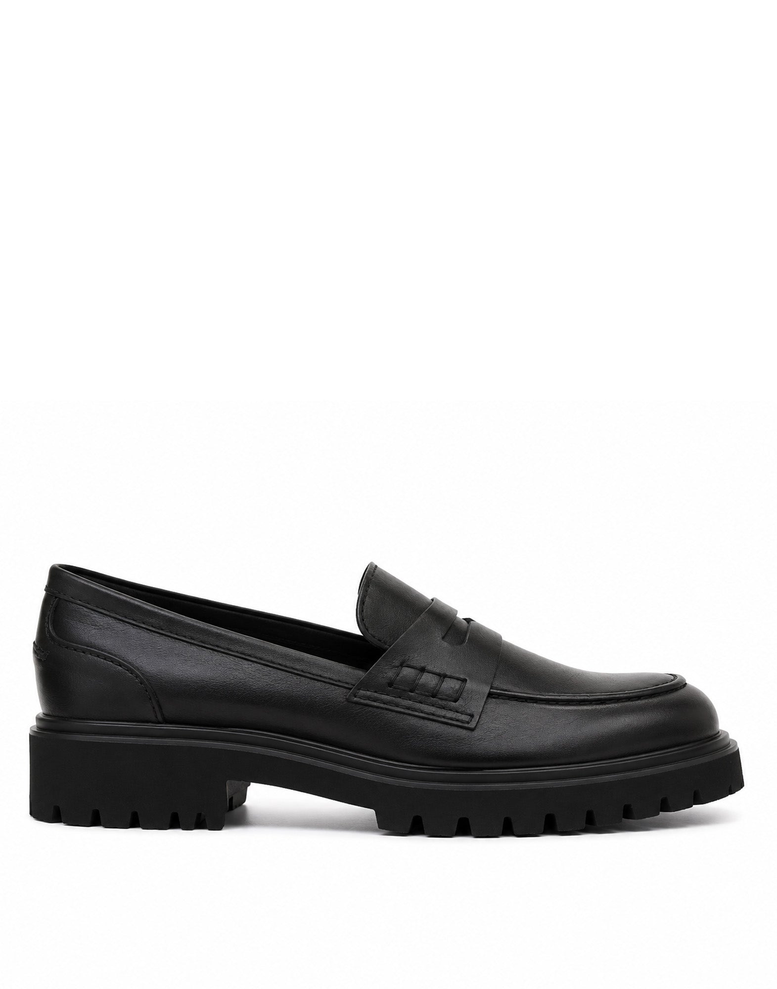 DOUUOD Mocassino in Pelle Fossil con Suola Chunky