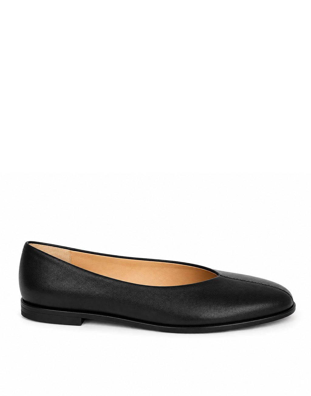 DOUUOD Ballerina Fondo Cuoio in Pelle Nera