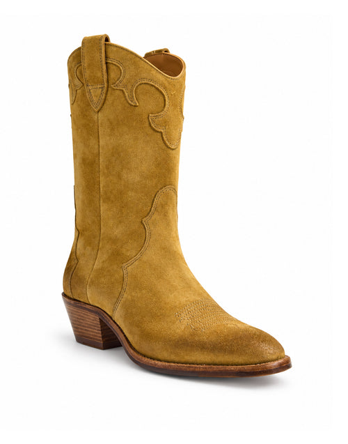DOUUOD Stivali Texani In Crosta Color Alce