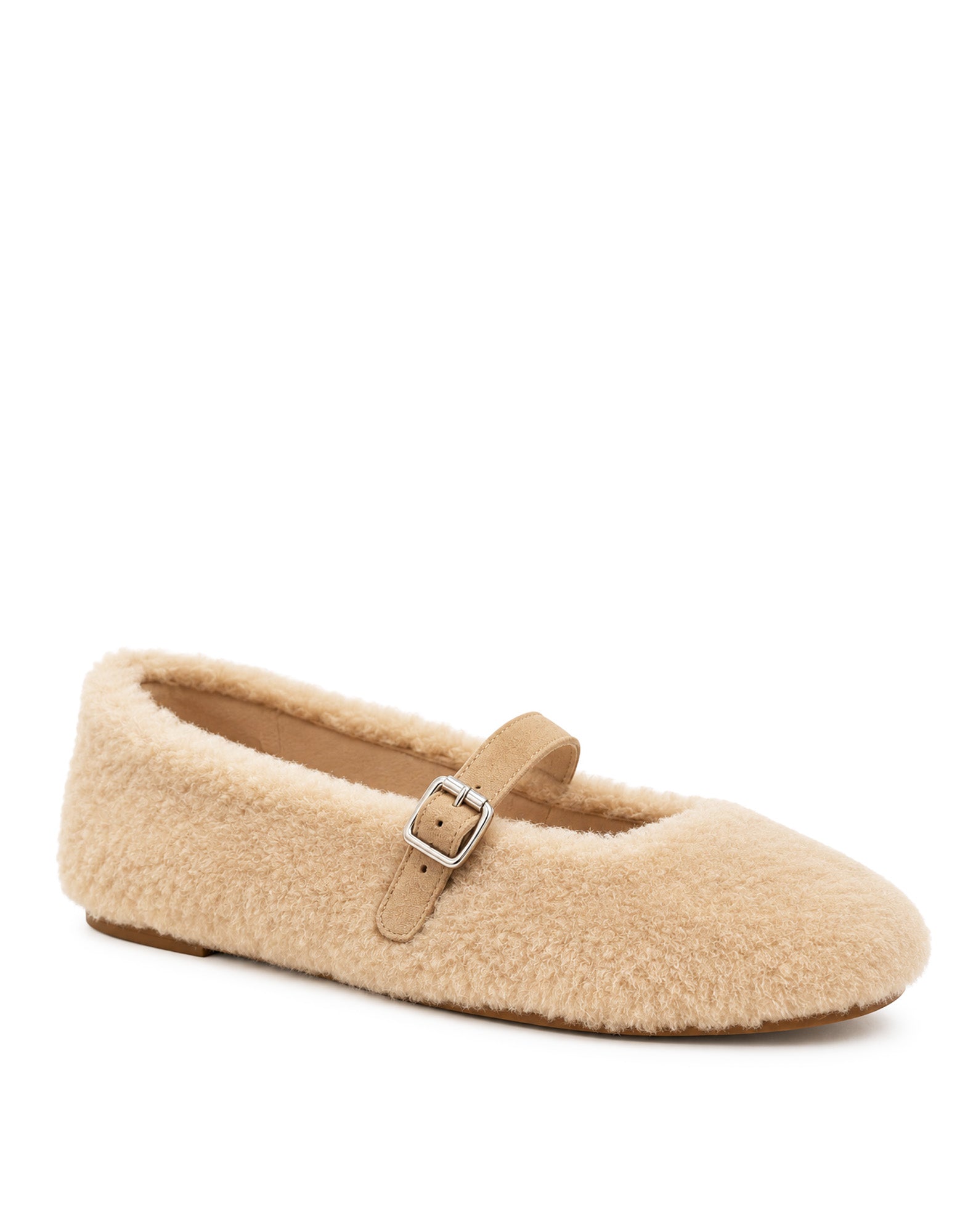 DOUUOD Ballerina Mary Jane Teddy Sand