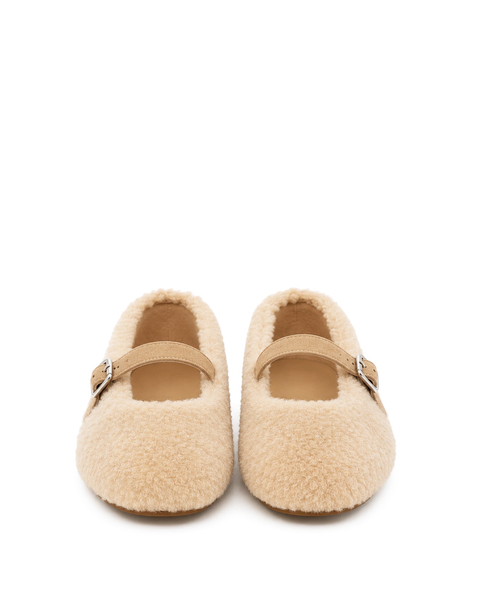DOUUOD Ballerina Mary Jane Teddy Sand