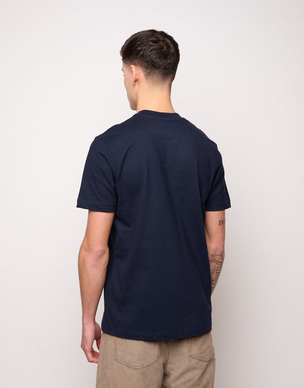 DOUUOD T-shirt in Jersey di Cotone Stampa "Carry On" Navy