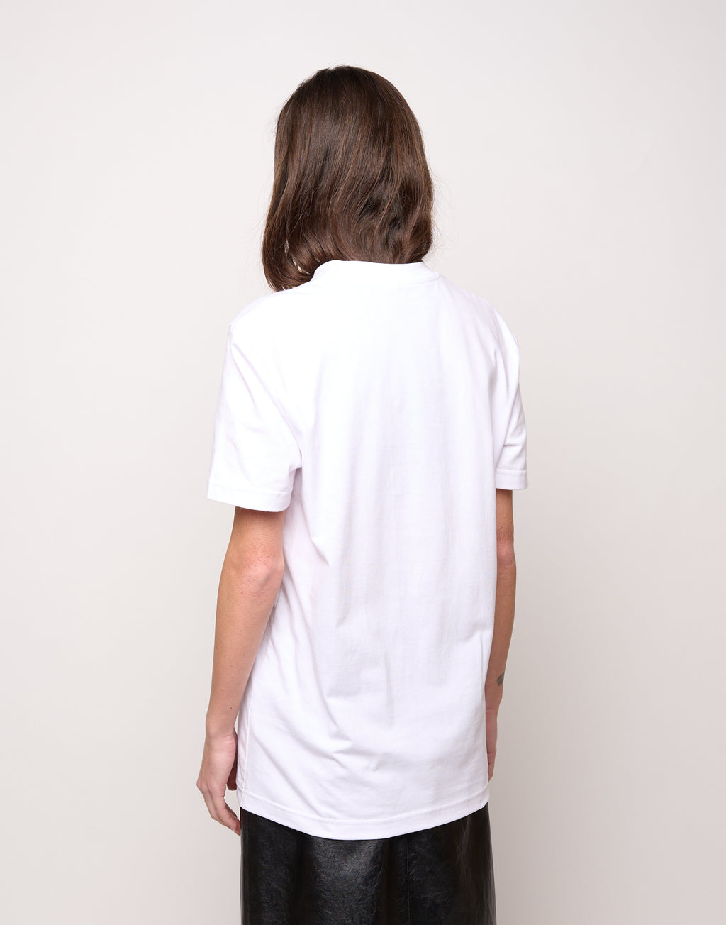 DOUUOD T-shirt in Jersey di Cotone Stampa "Vitti" Bianco