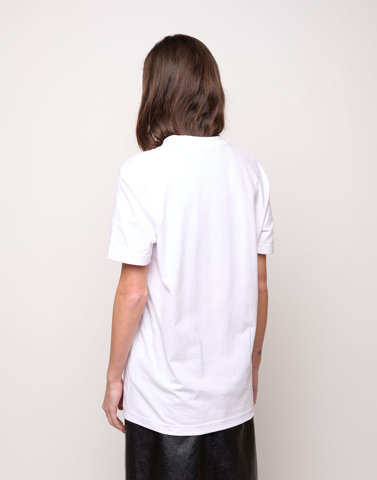 DOUUOD T-shirt in Jersey di Cotone Stampa "Vitti" Bianco