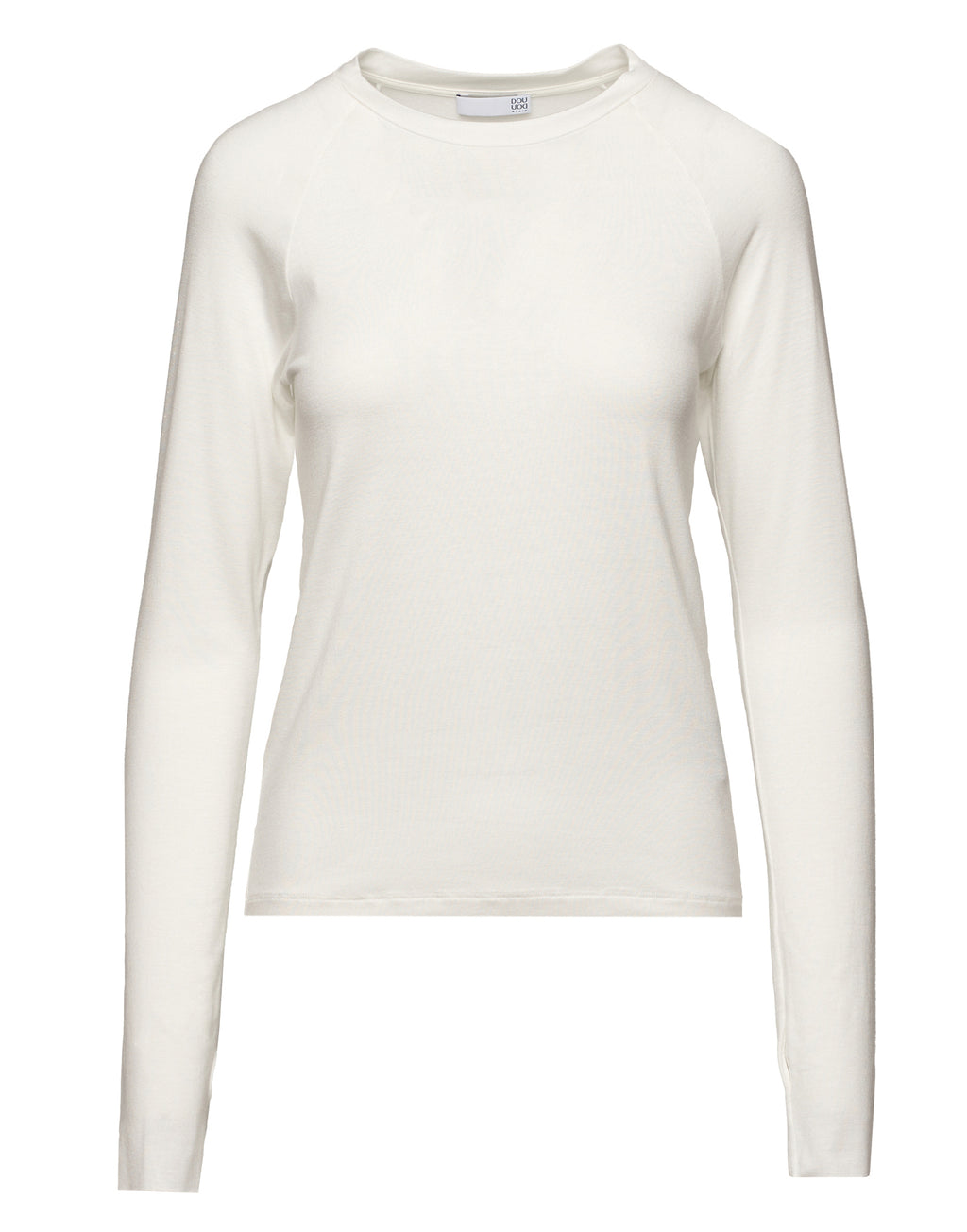 DOUUOD Maglia in Jersey di Viscosa Stretch Latte
