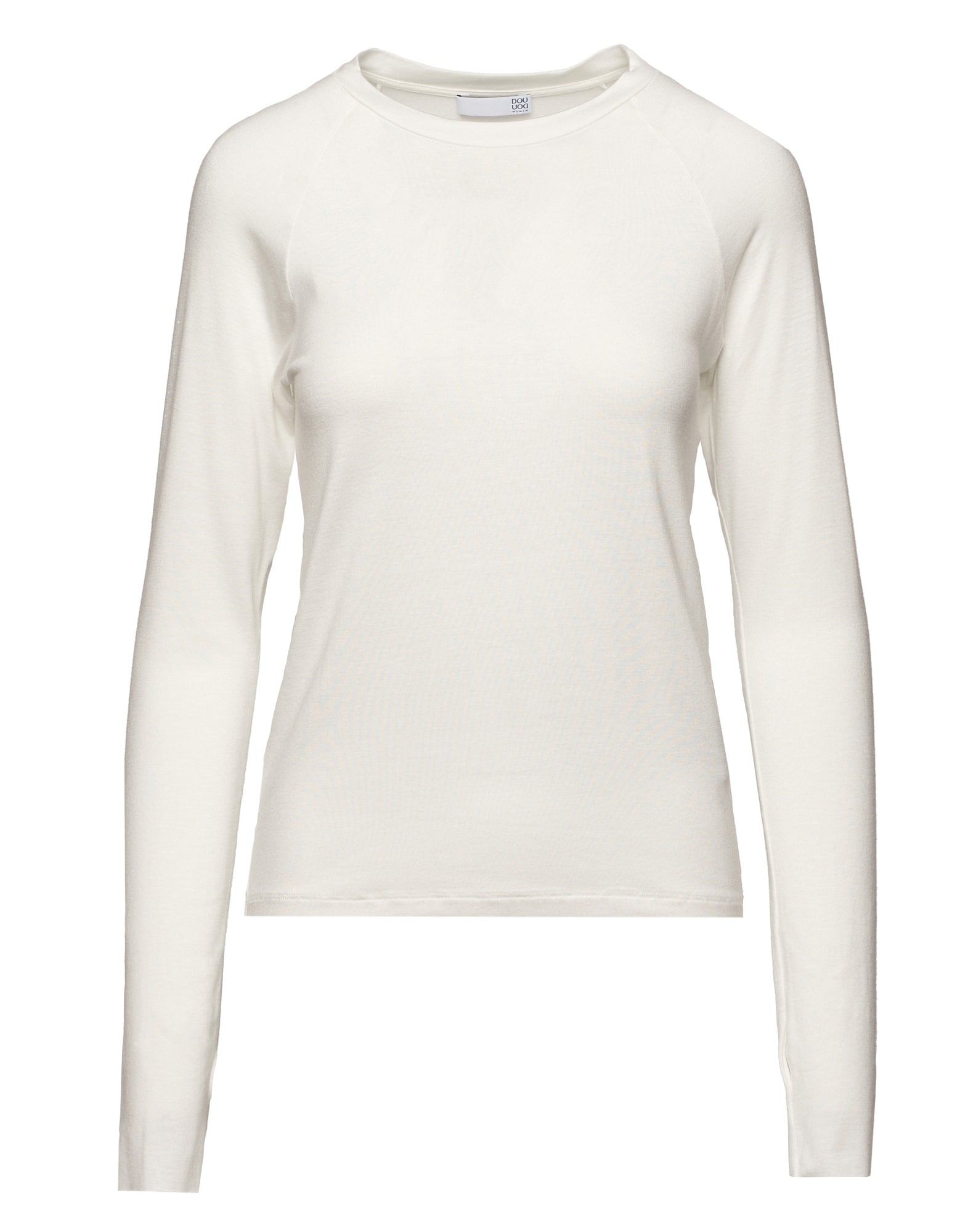 DOUUOD Maglia in Jersey di Viscosa Stretch Latte