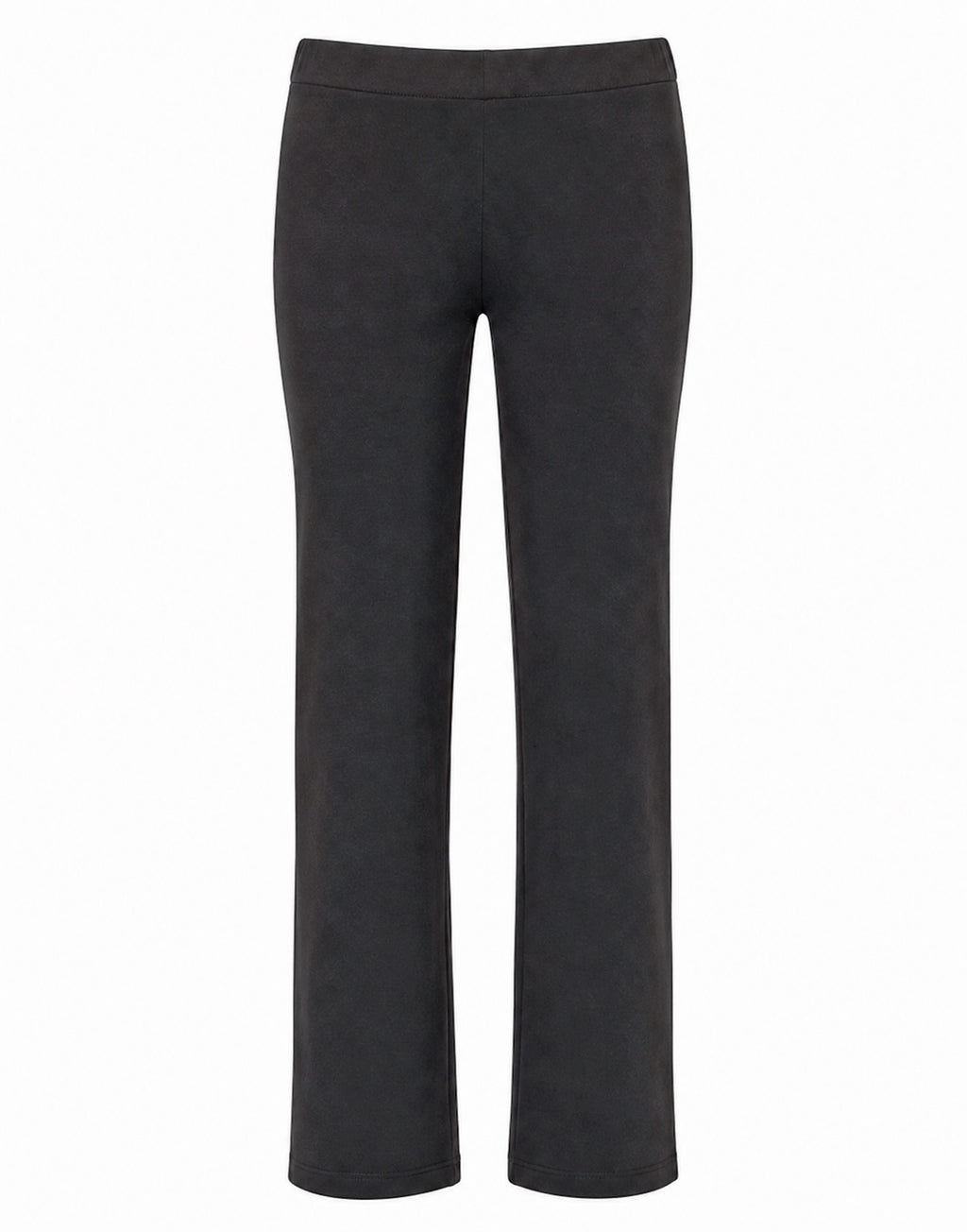 DOUUOD Pantalone Flare in Scuba con Taglio Carré Nero