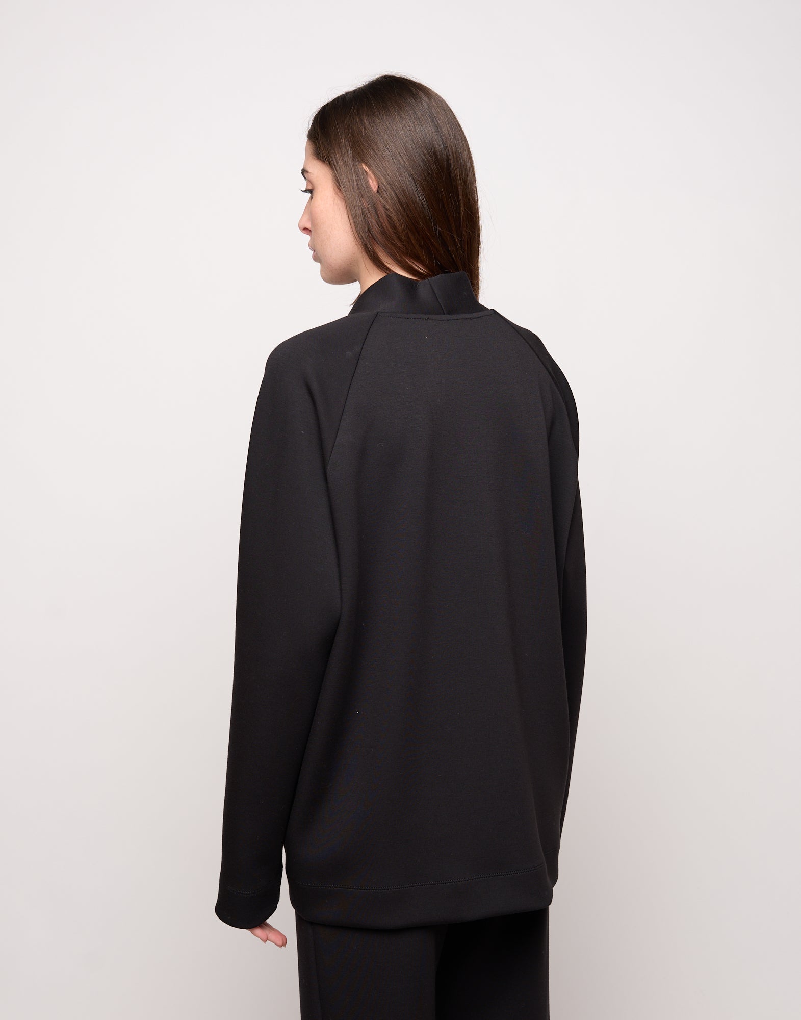 DOUUOD Cardigan Raglan con Alamari Nero