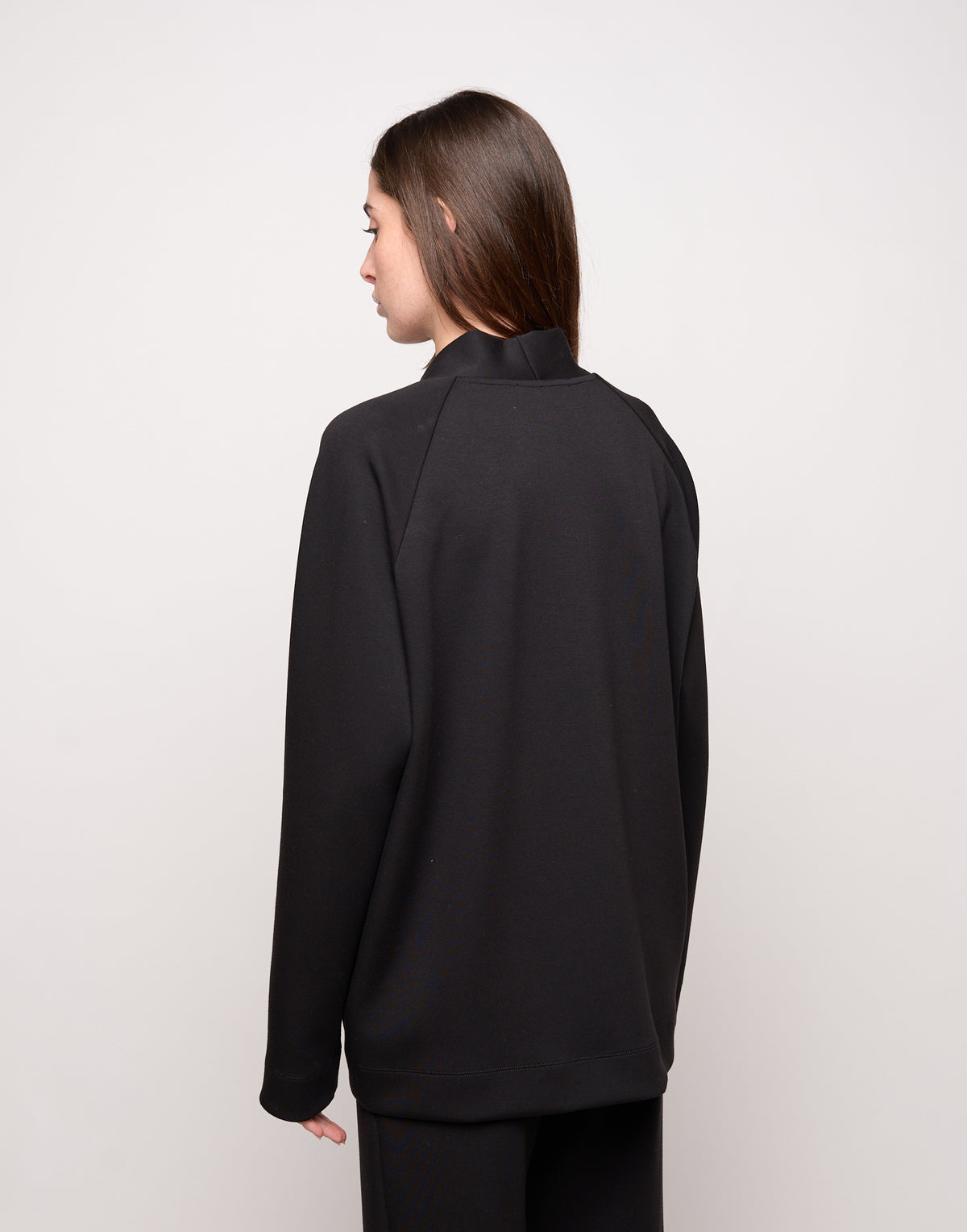 DOUUOD Cardigan Raglan con Alamari Nero