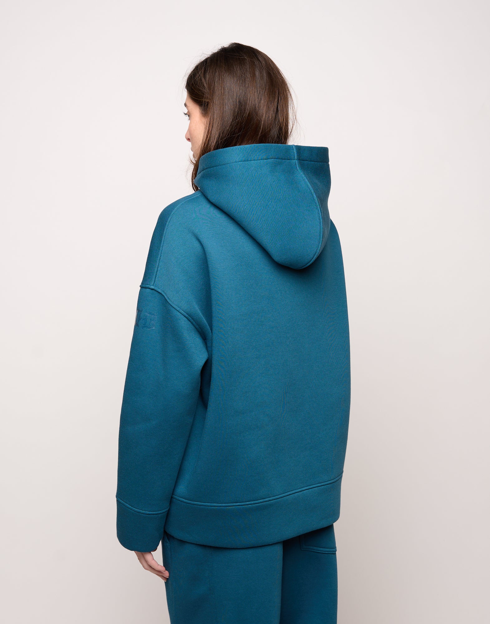 DOUUOD Felpa con Cappuccio e Tasche con Zip Tied Blue