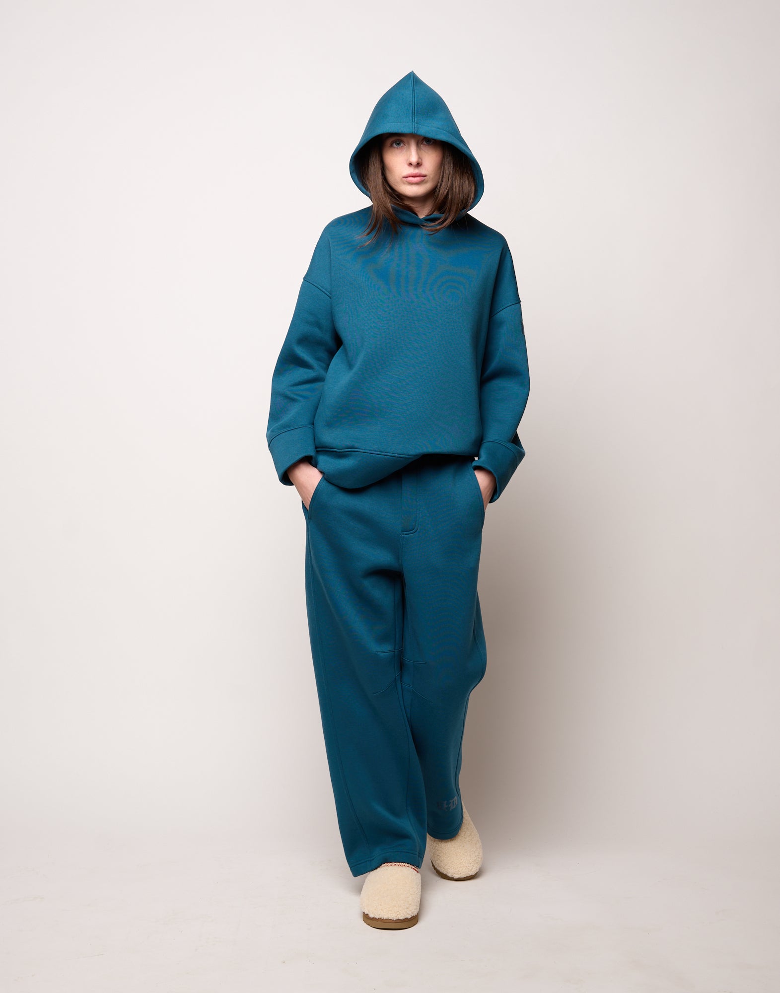 DOUUOD Pantalone Jogging Cargo con Dettagli a Taglio Tied Blue