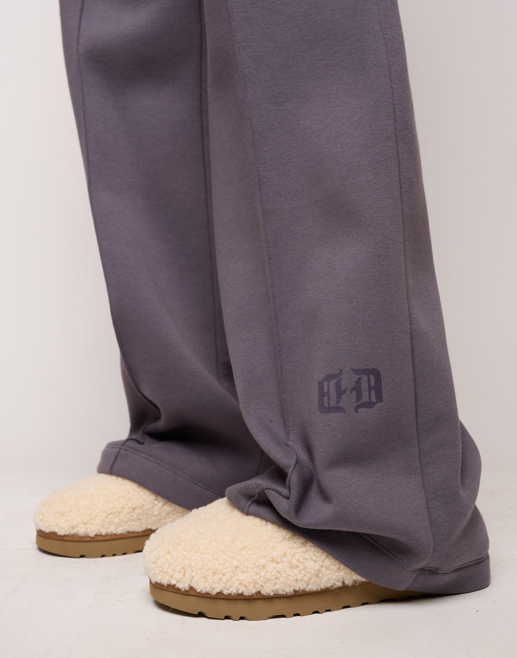 DOUUOD Pantalone Flare in Felpa Soft con Tasche alla Francese Grigio
