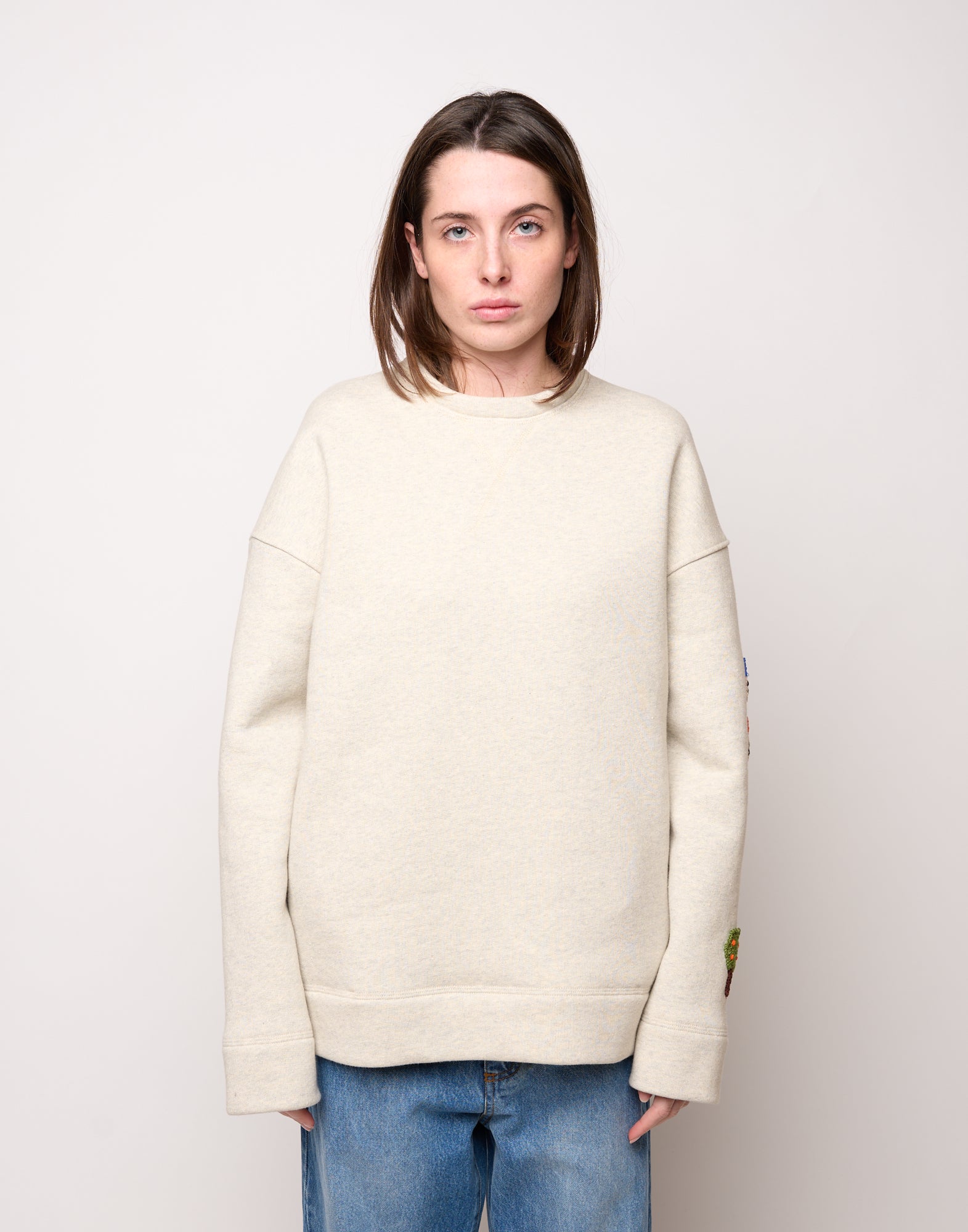 DOUUOD Felpa Genderless con Patch all’Uncinetto