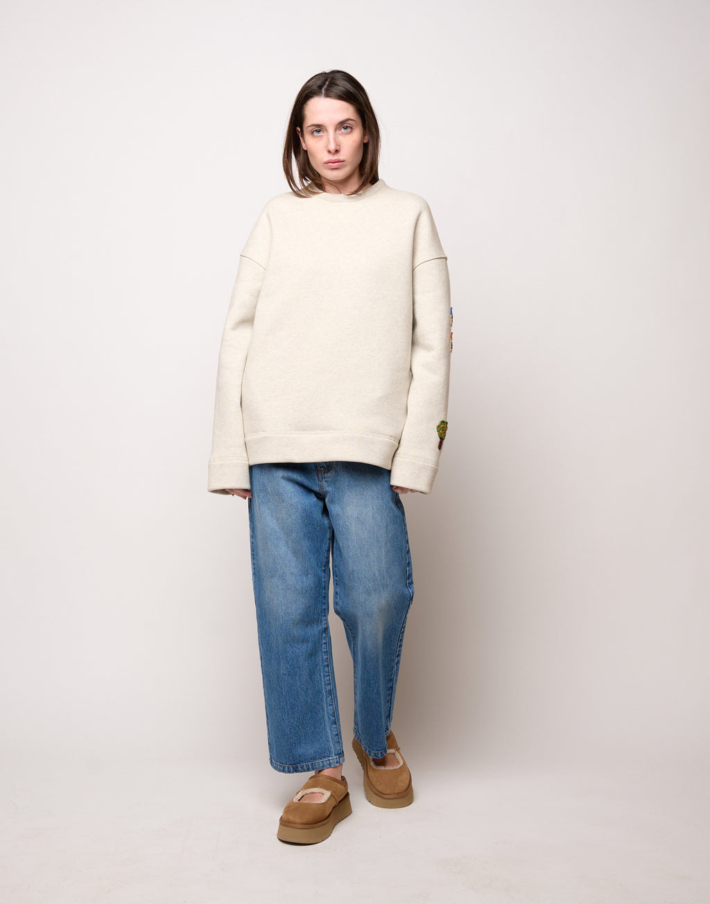 DOUUOD Felpa Genderless con Patch all’Uncinetto