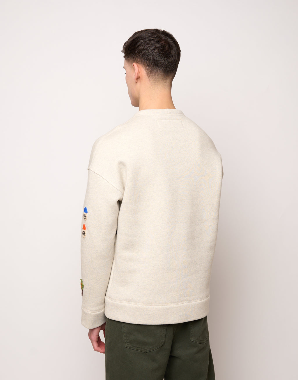 DOUUOD Felpa Genderless con Patch all’Uncinetto