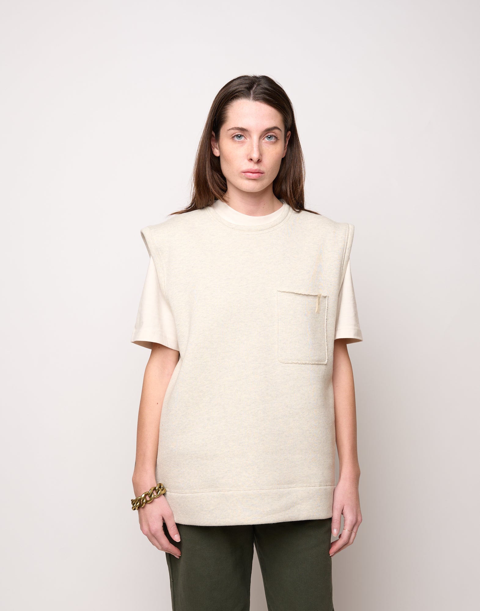 DOUUOD Gilet Genderless in Felpa con Taschino
