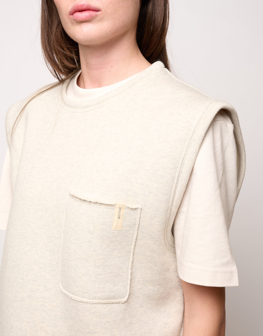DOUUOD Gilet Genderless in Felpa con Taschino