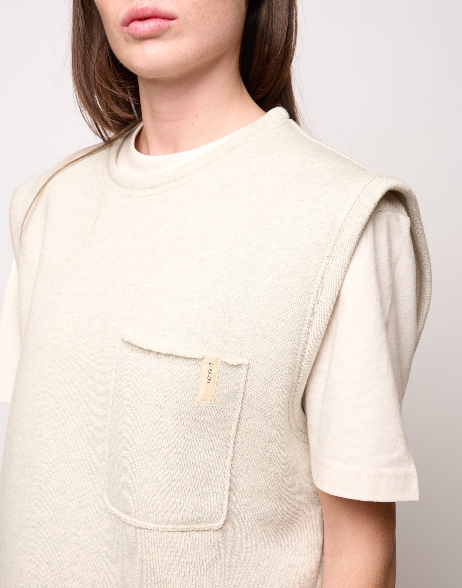 DOUUOD Gilet Genderless in Felpa con Taschino