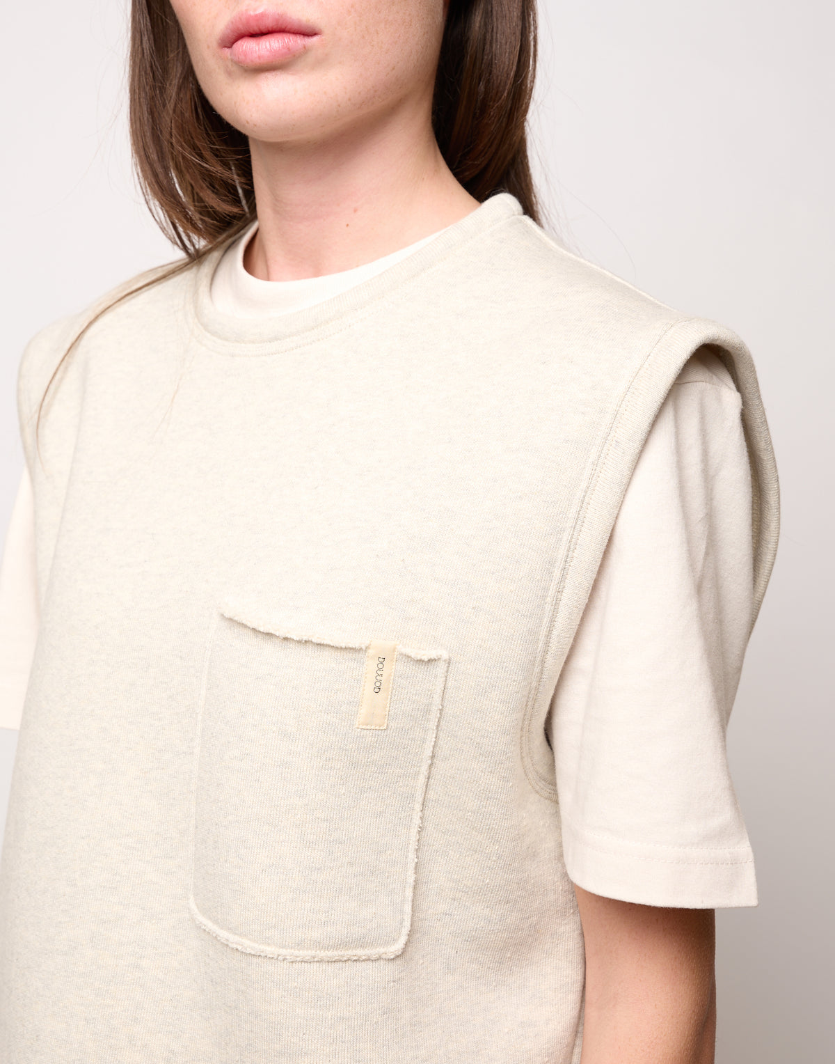DOUUOD Gilet Genderless in Felpa con Taschino