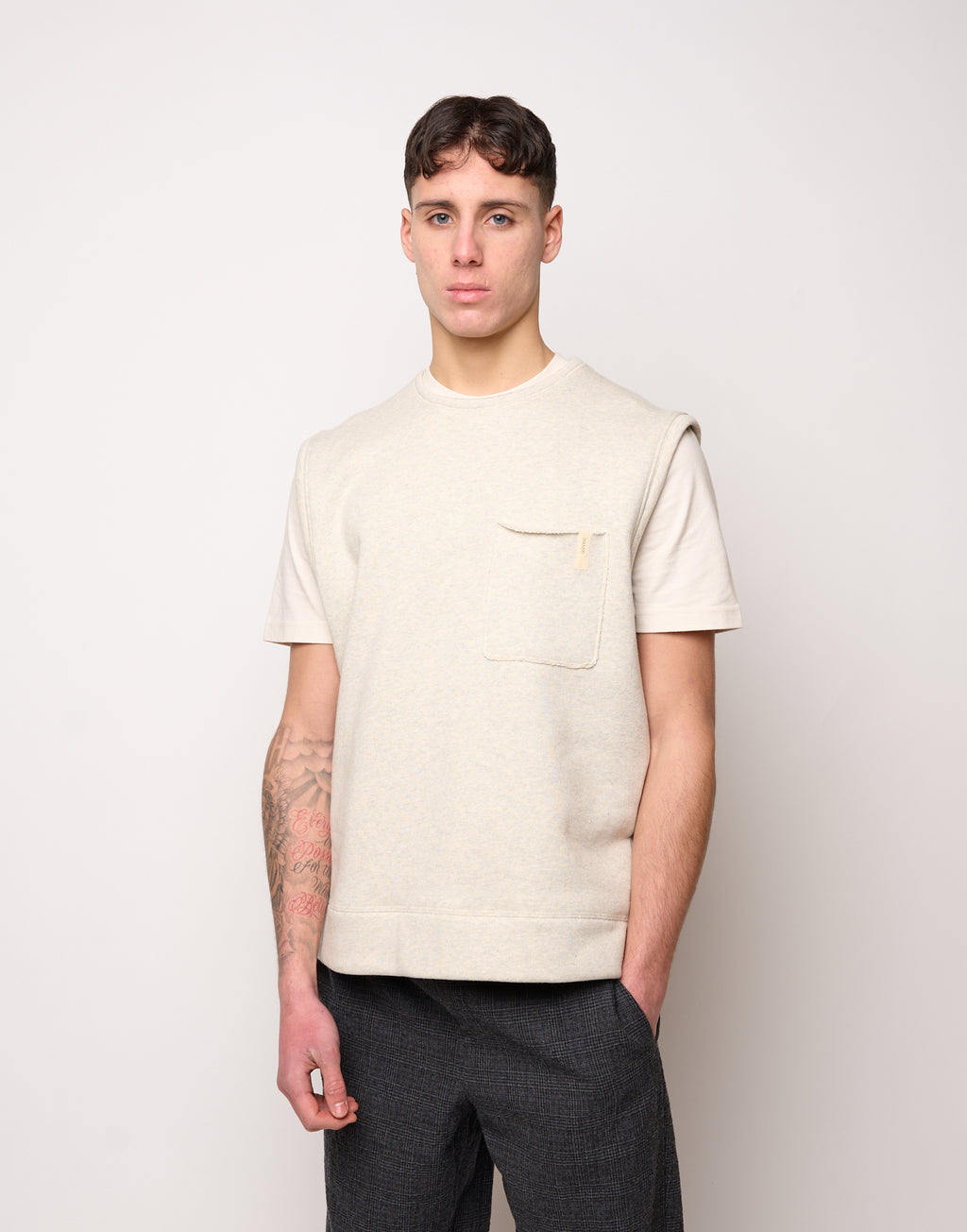 DOUUOD Gilet Genderless in Felpa con Taschino