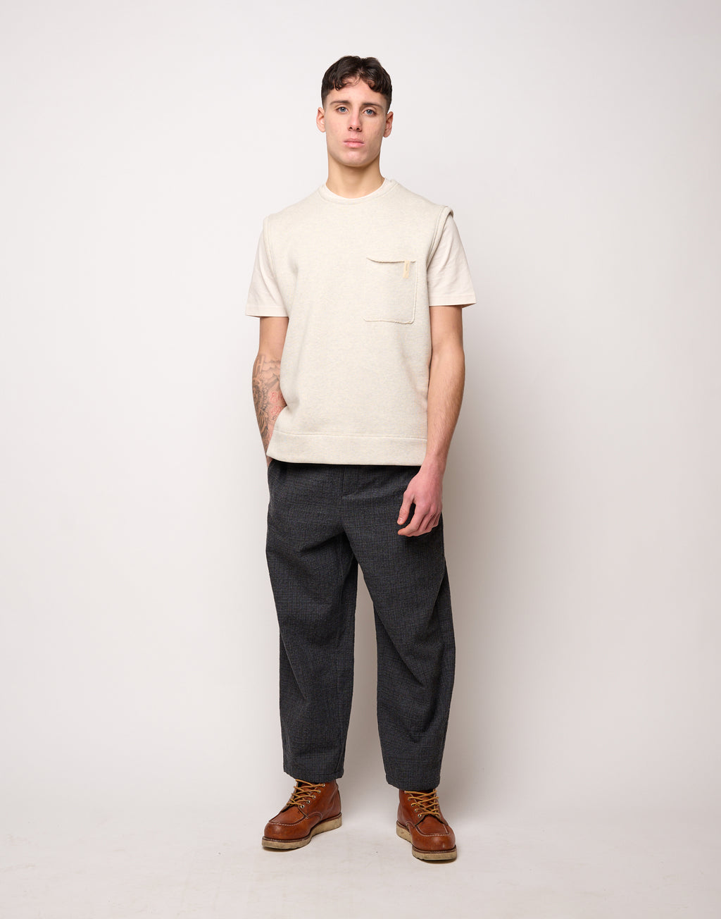 DOUUOD Gilet Genderless in Felpa con Taschino