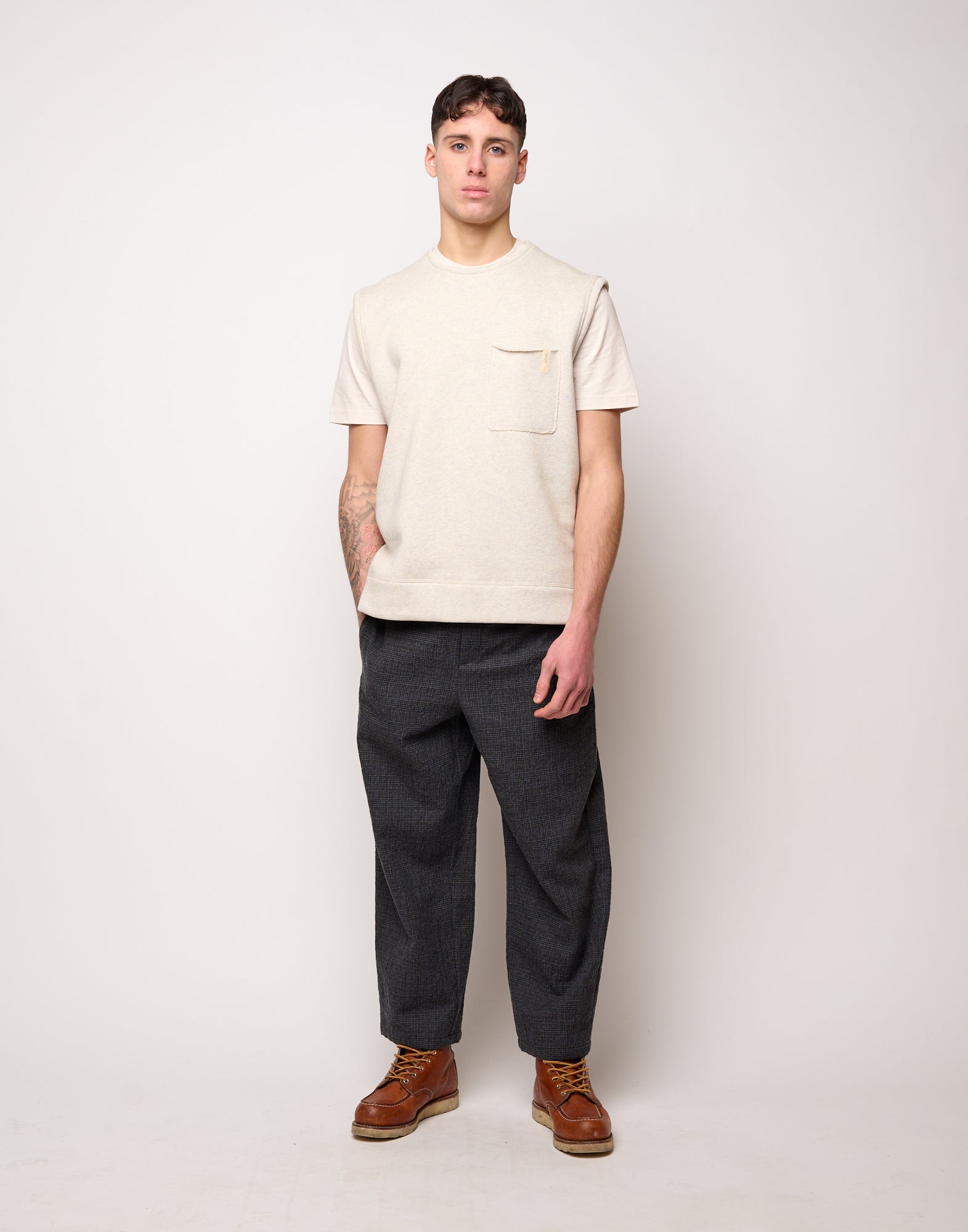 DOUUOD Gilet Genderless in Felpa con Taschino