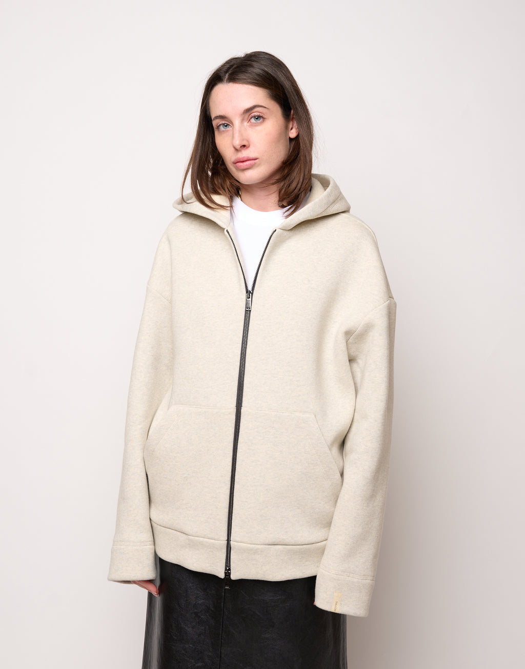 DOUUOD Giacca Genderless con Cappuccio e Zip in Metallo