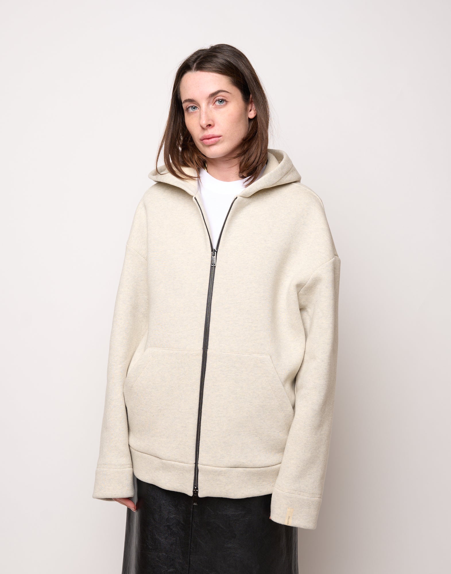 DOUUOD Giacca Genderless con Cappuccio e Zip in Metallo