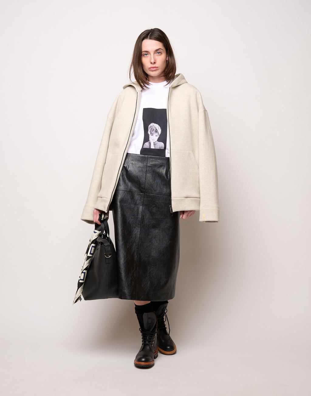 DOUUOD Giacca Genderless con Cappuccio e Zip in Metallo