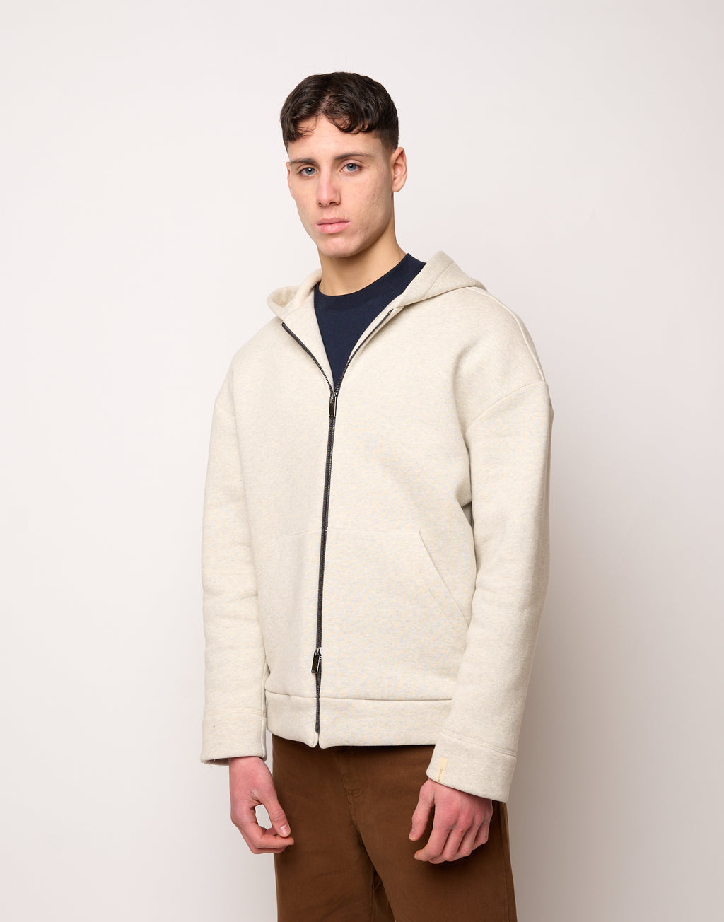 DOUUOD Giacca Genderless con Cappuccio e Zip in Metallo