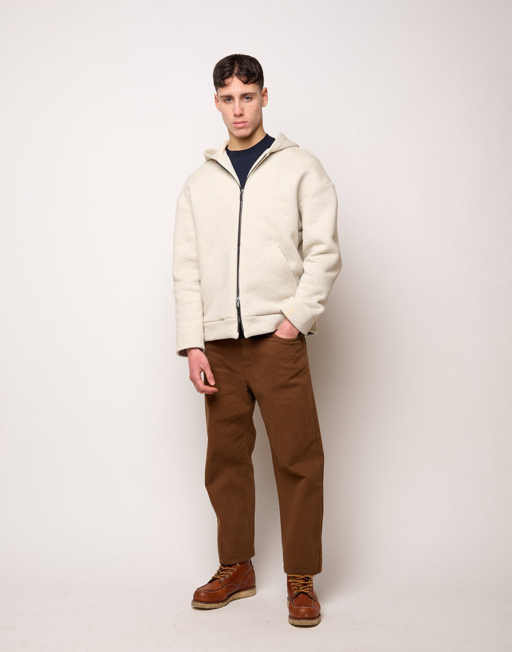 DOUUOD Giacca Genderless con Cappuccio e Zip in Metallo