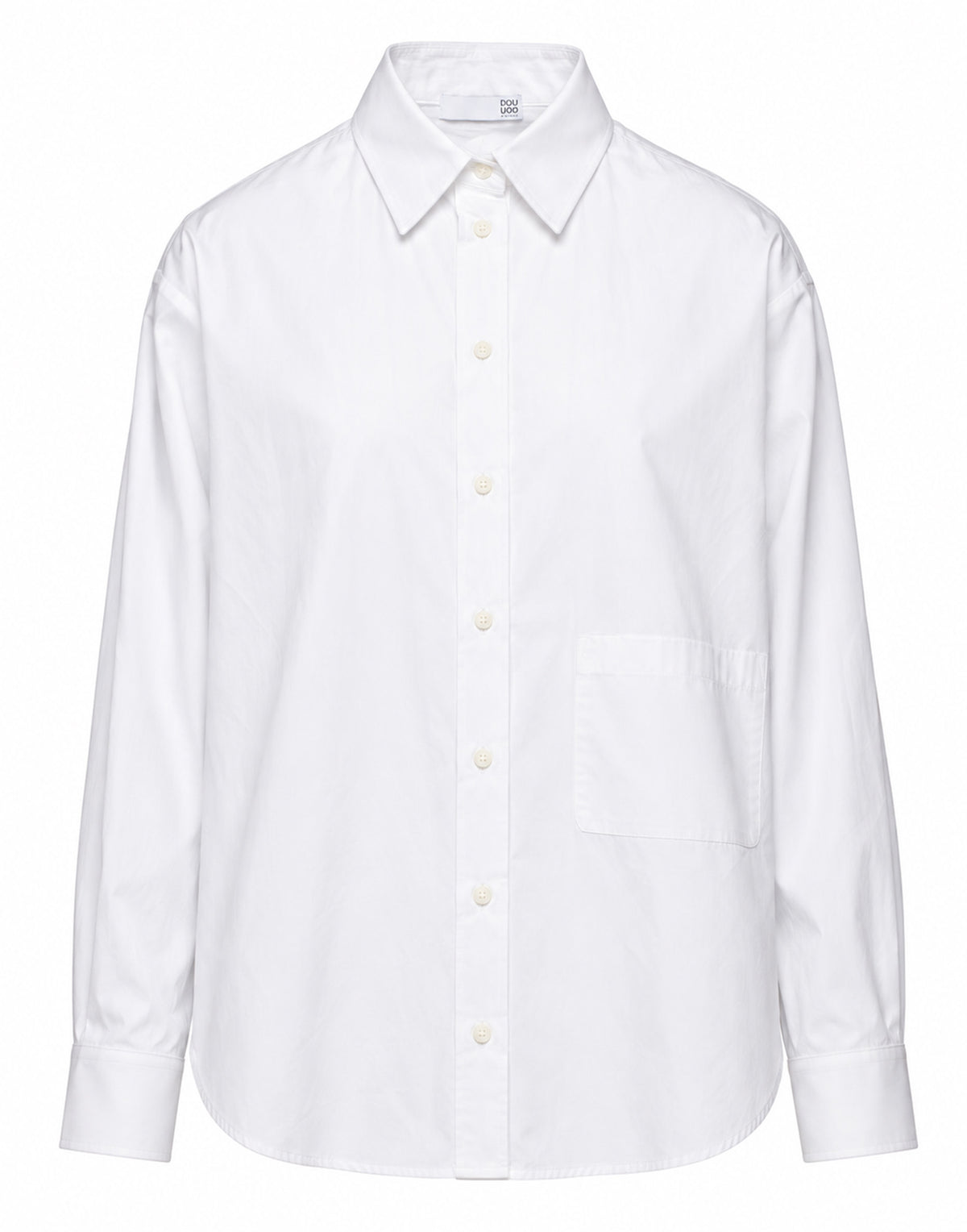 DOUUOD Camicia Taglio Kimono con Tasca Bianca