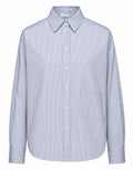 DOUUOD Camicia Taglio Kimono con Tasca a Quadretti Bianco/Blu