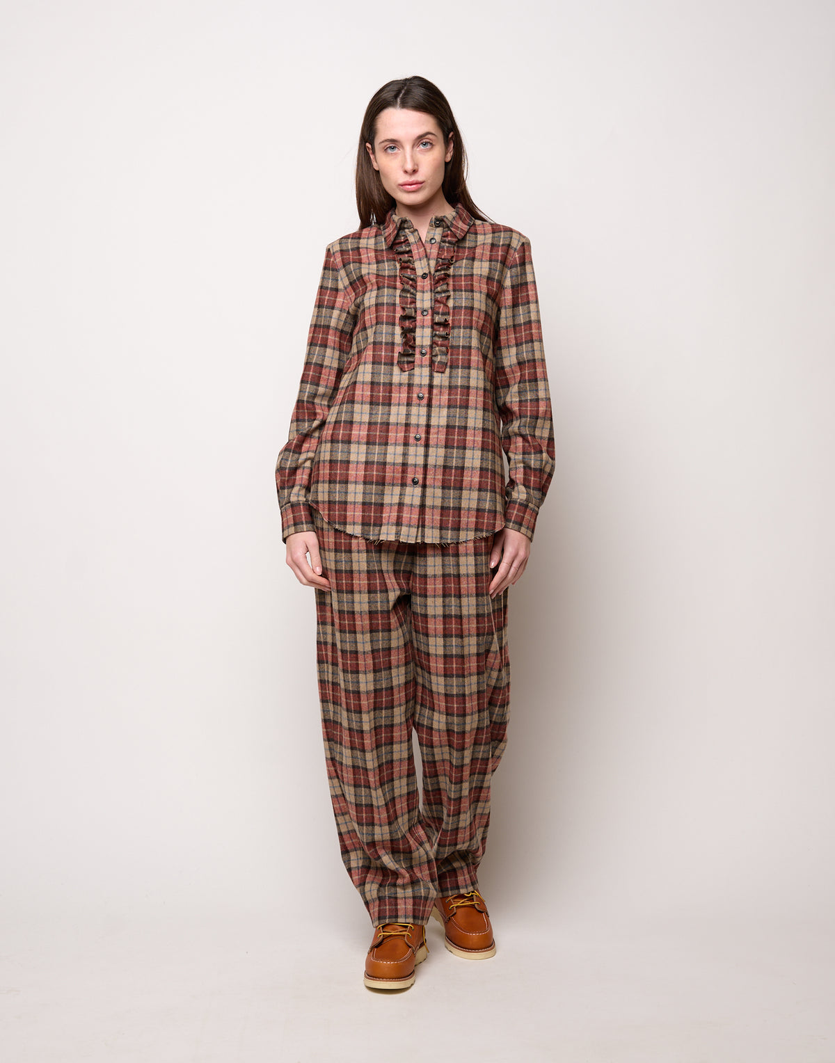 DOUUOD Pantalone Japan Genderless con Elastico in Vita Rust