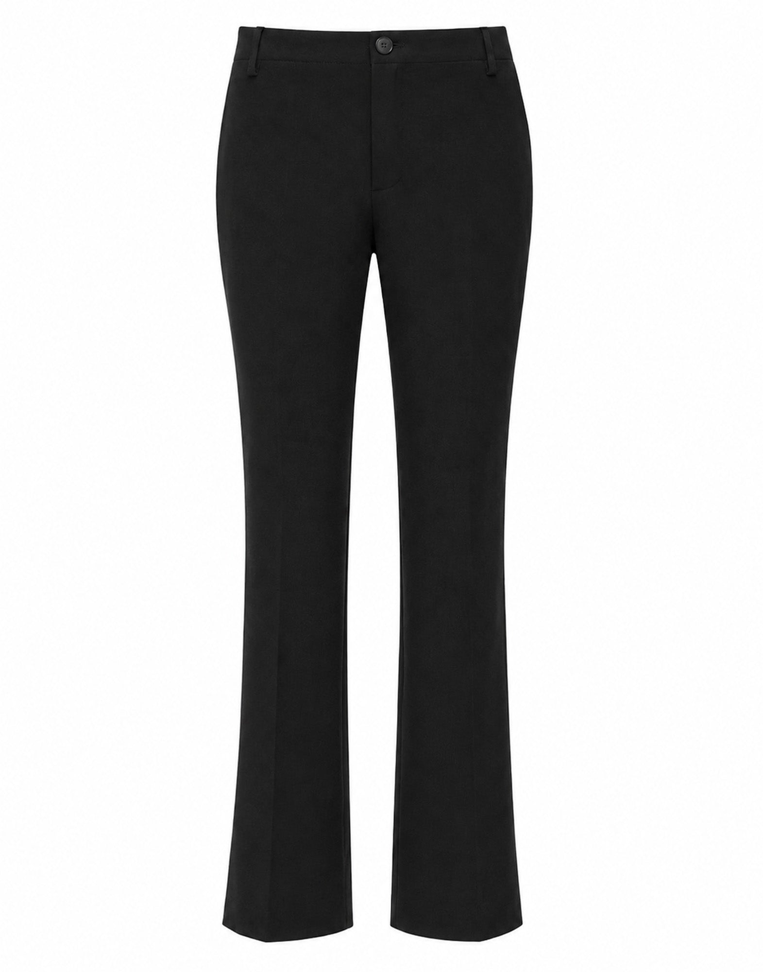 DOUUOD Pantalone Flair in Doppio Crepe Stretch Nero